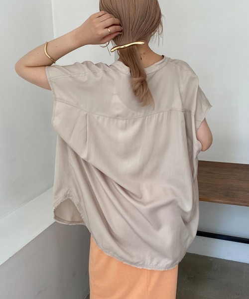 CAPRICIEUX LE'MAGE（カプリシューレマージュ）の「テンセルワークシャツ（シャツ/ブラウス・レディース・ベージュ系その他/カーキ・FREE）」の20枚目の写真