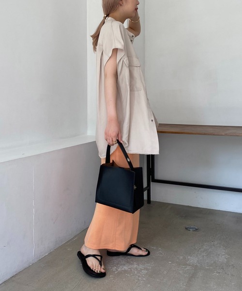 CAPRICIEUX LE'MAGE（カプリシューレマージュ）の「テンセルワークシャツ（シャツ/ブラウス・レディース・ベージュ系その他/カーキ・FREE）」の4枚目の写真