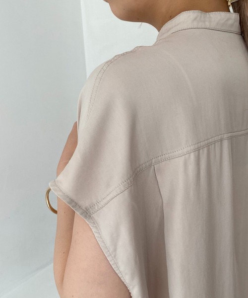 CAPRICIEUX LE'MAGE（カプリシューレマージュ）の「テンセルワークシャツ（シャツ/ブラウス・レディース・ベージュ系その他/カーキ・FREE）」の18枚目の写真