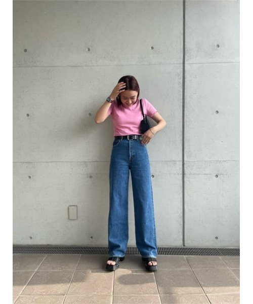 MOUSSY（マウジー）の「HW 90S STRAIGHT（デニムパンツ・レディース・ブルー・25inch/26inch/24inch/23inch）」の17枚目の写真