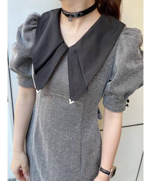 EATME（イートミー）の「BIGカラーミニワンピース（ワンピース・レディース・その他/その他2/ブラック・SMALL/MEDIUM）」の12枚目の写真