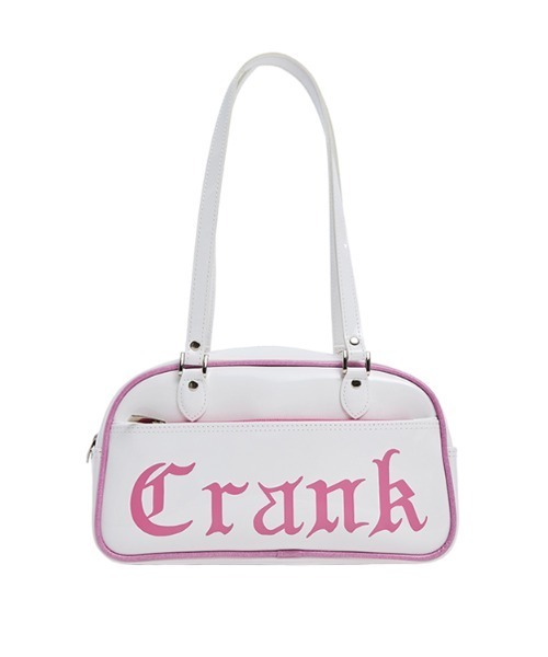 CRANK(クランク)の「A'GEM/9 × .kom『CRANK/クランク』ENAMEL SHOULDER BAG/レタリングロゴ エナメル ショルダーバック(ショルダーバッグ・レディース・ホワイト/ブラック/ライトブルー・FREE)」の2枚目の写真