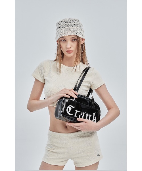 CRANK(クランク)の「A'GEM/9 × .kom『CRANK/クランク』ENAMEL SHOULDER BAG/レタリングロゴ エナメル ショルダーバック(ショルダーバッグ・レディース・ホワイト/ブラック/ライトブルー・FREE)」の16枚目の写真