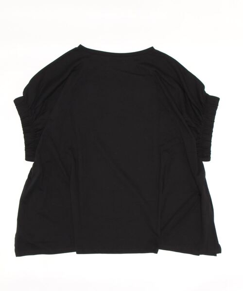HONEYSUCKLE ROSE（ハニーサックルローズ）の「【HONEYSUCKLE ROSE】ギャザースリーブチュニック（チュニック・レディース・ブラック/ホワイト/パープル・M/L）」の4枚目の写真