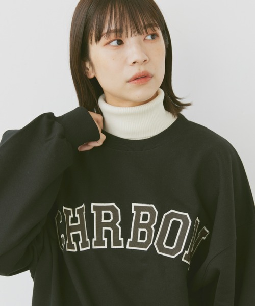 flaner(フラネ)の「turtleneck rib knit/タートルネックリブニット(ニット/セーター・レディース・ブラウン/オフホワイト/チャコールグレー・FREE)」の4枚目の写真