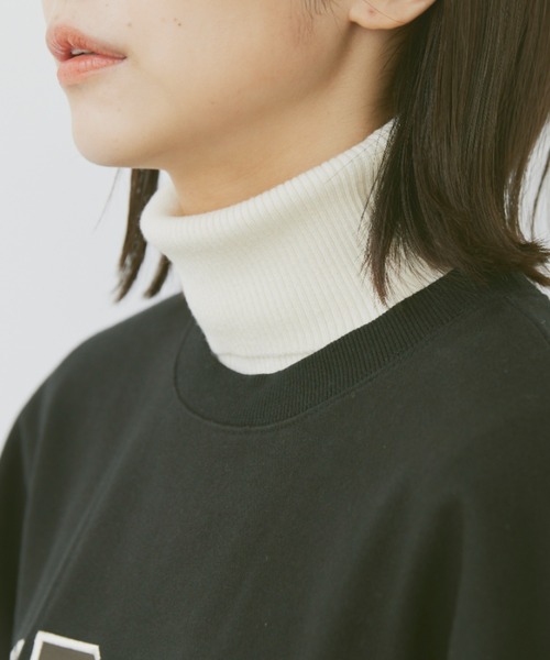 flaner(フラネ)の「turtleneck rib knit/タートルネックリブニット(ニット/セーター・レディース・ブラウン/オフホワイト/チャコールグレー・FREE)」の6枚目の写真