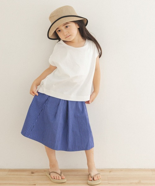 URBAN RESEARCH DOORS(アーバンリサーチドアーズ)の「ストライプ後染めフレアスカート(KIDS)(その他パンツ・キッズ・パープル系その他/ストライプ・120/105/135)」の4枚目の写真