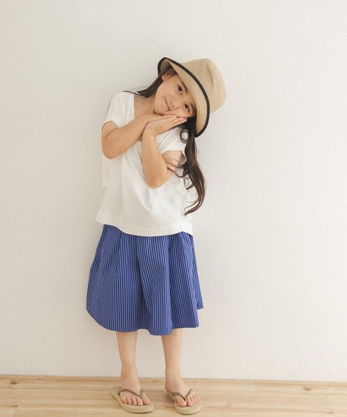 URBAN RESEARCH DOORS(アーバンリサーチドアーズ)の「ストライプ後染めフレアスカート(KIDS)(その他パンツ・キッズ・パープル系その他/ストライプ・120/105/135)」の6枚目の写真