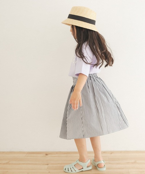 URBAN RESEARCH DOORS(アーバンリサーチドアーズ)の「ストライプ後染めフレアスカート(KIDS)(その他パンツ・キッズ・パープル系その他/ストライプ・120/105/135)」の8枚目の写真