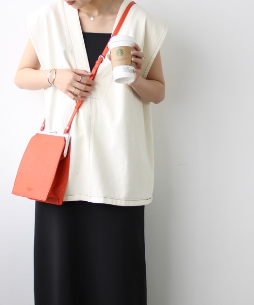 GeeRA（ジーラ）の「がま口スクエアショルダー（ショルダーバッグ・レディース・ブラック/ベージュ/ピンク/オレンジ・FREE）」の12枚目の写真