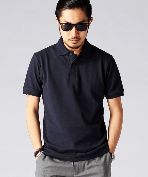FRED PERRY×BEAMS別注 ネイビーポロシャツ UK 10 Ray BEAMS（レイ ビームス）FRED PERRY / The Twin Tipped Fred