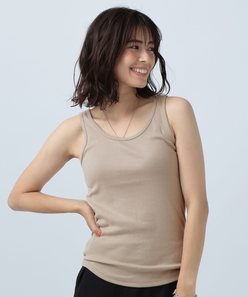 BAYFLOW(ベイフロー)の「フライスタンク(タンクトップ・レディース・ホワイト/ブラック/ベージュ/カーキ・SMALL/MEDIUM)」の3枚目の写真