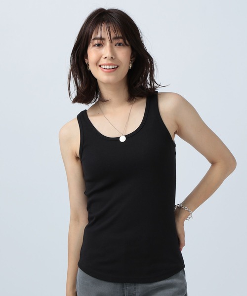 BAYFLOW(ベイフロー)の「フライスタンク(タンクトップ・レディース・ホワイト/ブラック/ベージュ/カーキ・SMALL/MEDIUM)」の1枚目の写真