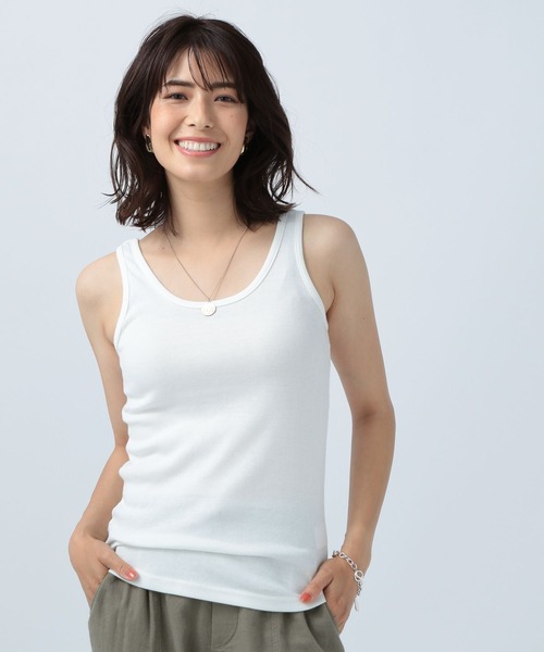 BAYFLOW(ベイフロー)の「フライスタンク(タンクトップ・レディース・ホワイト/ブラック/ベージュ/カーキ・SMALL/MEDIUM)」の13枚目の写真