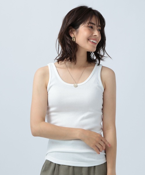 BAYFLOW(ベイフロー)の「フライスタンク(タンクトップ・レディース・ホワイト/ブラック/ベージュ/カーキ・SMALL/MEDIUM)」の5枚目の写真