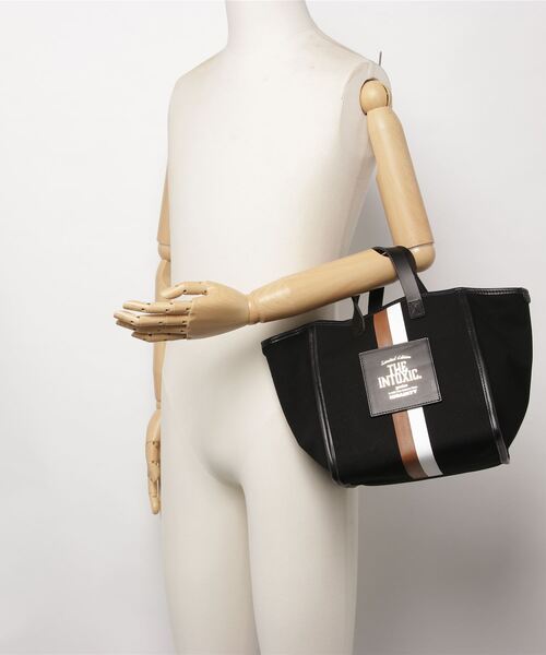intoxic.（イントキシック）の「intoxic(イントキシック) MINI 2HANDLES/トートバック（トートバッグ・レディース・ブラック/グリーン/アイボリー・F）」の6枚目の写真