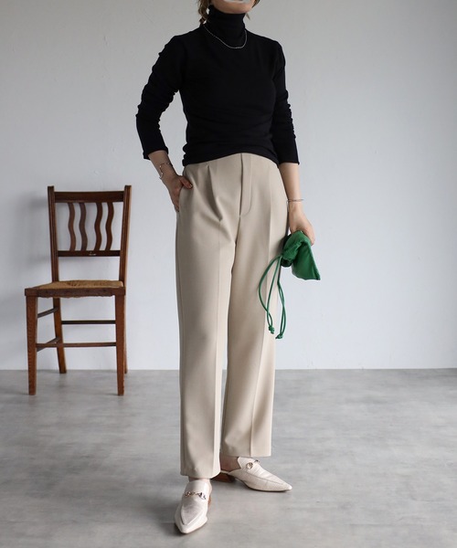 r.（アールドット）の「フィンガーホール タートルニット（ニット/セーター・レディース・ブラック/ダークグリーン/パープル/オレンジ/マスタード/モカ/キナリ/オフホワイト/グレー/ブルー/ブラウン/ライム/レッド/チャコールグレー/ターコイズブルー/グリーン/ピンク・FREE）」の18枚目の写真