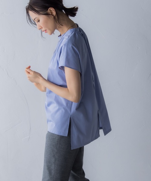 セール ライクアウーヴンスタンドカラーカットソー 洗濯機で洗える Web限定lサイズあり Tシャツ カットソー Lautreamont ロートレアモン のファッション通販 Zozotown