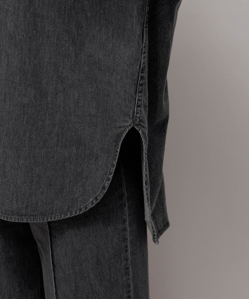 ROPE'（ロペ）の「セットアップ対応/サスティナブルタイ付きデニムシャツ（シャツ/ブラウス・レディース・ブラック/ブルー系その他4・38）」の16枚目の写真