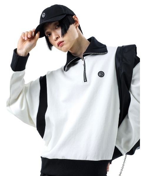 ★人気★【BASIC COTTON】★MIX ZIP-UP MT.M★スウェット★ BASIC COTTON(ベーシックコットン)の「【BASIC COTTON
