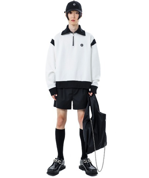 ★人気★【BASIC COTTON】★MIX ZIP-UP MT.M★スウェット★ BASIC COTTON(ベーシックコットン)の「【BASIC COTTON