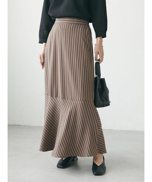 Green　Parks（グリーンパークス）の「裾切替柄スカート（スカート・レディース・ブラック/ベージュ/ブラウン・FREE）」の19枚目の写真