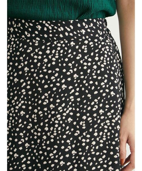 Green　Parks（グリーンパークス）の「裾切替柄スカート（スカート・レディース・ブラック/ベージュ/ブラウン・FREE）」の6枚目の写真