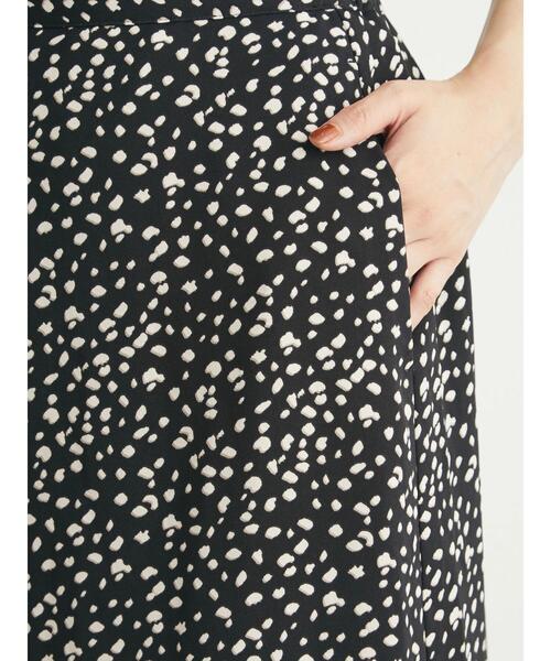 Green　Parks（グリーンパークス）の「裾切替柄スカート（スカート・レディース・ブラック/ベージュ/ブラウン・FREE）」の7枚目の写真