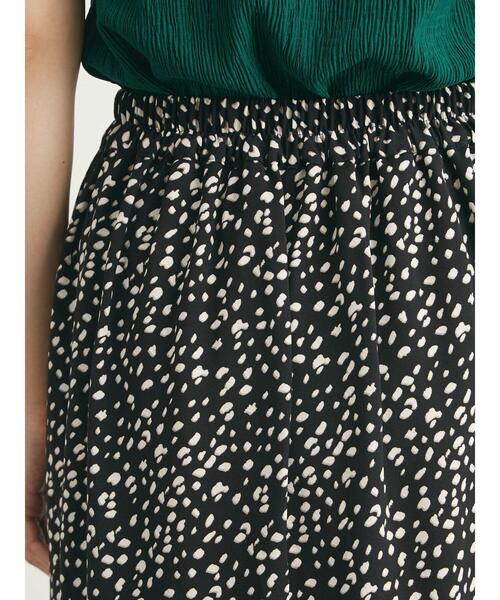Green　Parks（グリーンパークス）の「裾切替柄スカート（スカート・レディース・ブラック/ベージュ/ブラウン・FREE）」の8枚目の写真