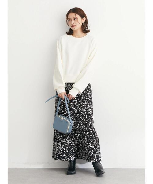 Green　Parks（グリーンパークス）の「裾切替柄スカート（スカート・レディース・ブラック/ベージュ/ブラウン・FREE）」の14枚目の写真