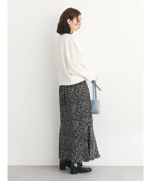 Green　Parks（グリーンパークス）の「裾切替柄スカート（スカート・レディース・ブラック/ベージュ/ブラウン・FREE）」の21枚目の写真