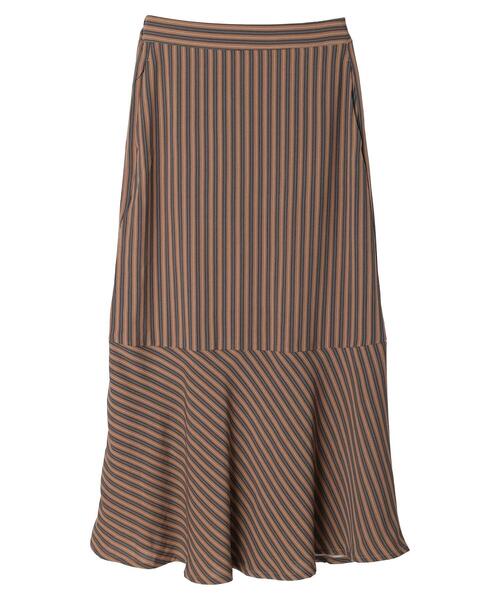 Green　Parks（グリーンパークス）の「裾切替柄スカート（スカート・レディース・ブラック/ベージュ/ブラウン・FREE）」の15枚目の写真