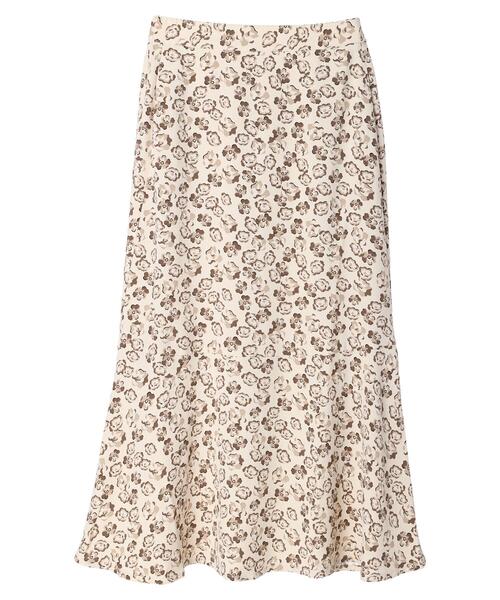 Green　Parks（グリーンパークス）の「裾切替柄スカート（スカート・レディース・ブラック/ベージュ/ブラウン・FREE）」の16枚目の写真