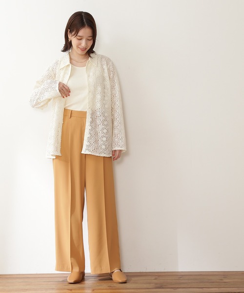 N.（N. Natural Beauty Basic）（エヌエヌナチュラルビューティーベーシック）の「◆レトロレースシャツ（シャツ/ブラウス・レディース・ブラック/ナチュラル・MEDIUM）」の9枚目の写真