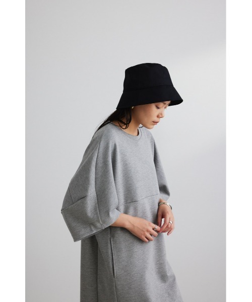 STYLEMIXER(スタイルミキサー)の「ソフトスムースワイドスリーブワンピース(ワンピース・レディース・イエロー系その他/トップグレー/ブラック・MEDIUM/SMALL)」の5枚目の写真