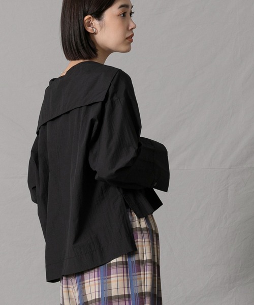 CLOCHE（クロシェ）の「セーラーショート丈プルオーバー（シャツ/ブラウス・レディース・ブラック・FREE）」の15枚目の写真