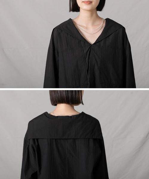 CLOCHE（クロシェ）の「セーラーショート丈プルオーバー（シャツ/ブラウス・レディース・ブラック・FREE）」の21枚目の写真