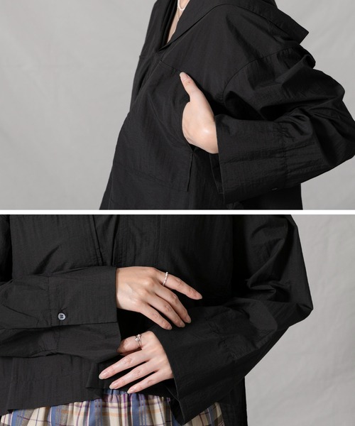 CLOCHE（クロシェ）の「セーラーショート丈プルオーバー（シャツ/ブラウス・レディース・ブラック・FREE）」の10枚目の写真