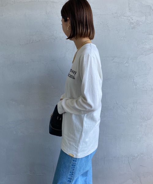 Americana/アメリカーナ] フロッキーロゴプリントロンT（Tシャツ