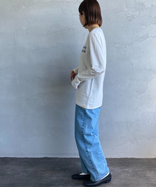 AMERICANA（アメリカーナ）の「[Americana/アメリカーナ] フロッキーロゴプリントロンT（Tシャツ/カットソー・レディース・オフホワイト/チョコ/スミクロ・ONE SIZE）」の16枚目の写真