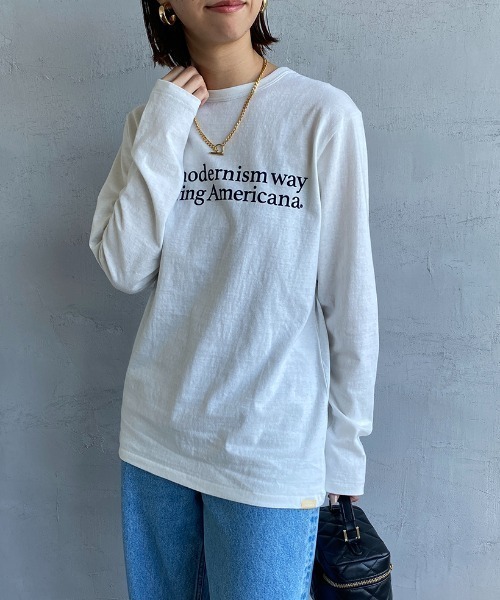 Americana/アメリカーナ] フロッキーロゴプリントロンT（Tシャツ