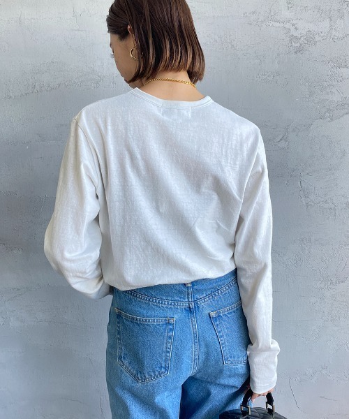 Americana/アメリカーナ] フロッキーロゴプリントロンT（Tシャツ