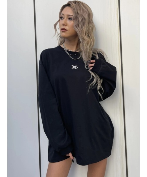 EGOIST（エゴイスト）の「フロント刺繍ユニセックスロンT（Tシャツ/カットソー・レディース・ホワイト/ブラック/パープル・FREE）」の2枚目の写真