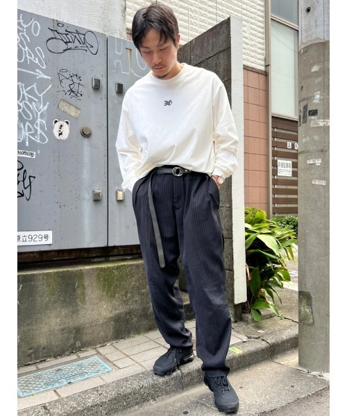 EGOIST（エゴイスト）の「フロント刺繍ユニセックスロンT（Tシャツ/カットソー・レディース・ホワイト/ブラック/パープル・FREE）」の12枚目の写真