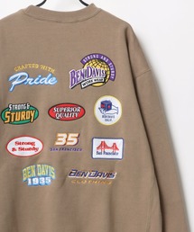 BEN DAVIS（ベンデイビス）の「BEN DAVIS/ベンデイビス ビッグシルエット ヘビーウェイト 裏起毛 バック刺繍 ランダムワッペン スウェット トレーナー（スウェット・メンズ）」
