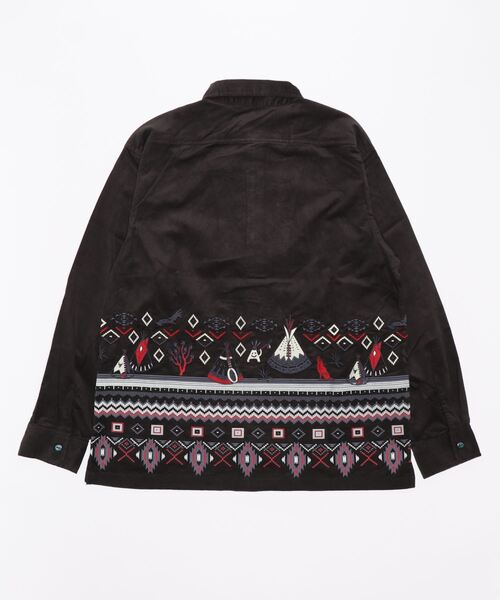 go slow caravan（ゴースローキャラバン）の「コーデュロイ パネル刺繍シャツ（シャツ/ブラウス・メンズ・グリーン/ダークグレー/モカ・LARGE/X-LARGE/MEDIUM）」の20枚目の写真