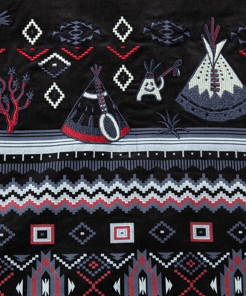 go slow caravan（ゴースローキャラバン）の「コーデュロイ パネル刺繍シャツ（シャツ/ブラウス・メンズ・グリーン/ダークグレー/モカ・LARGE/X-LARGE/MEDIUM）」の6枚目の写真