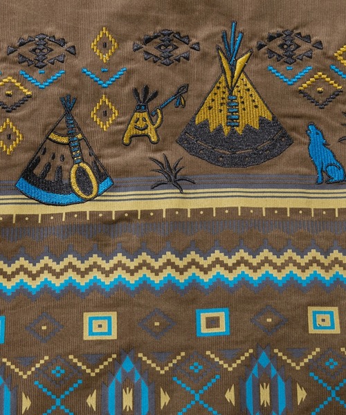 go slow caravan（ゴースローキャラバン）の「コーデュロイ パネル刺繍シャツ（シャツ/ブラウス・メンズ・グリーン/ダークグレー/モカ・LARGE/X-LARGE/MEDIUM）」の13枚目の写真