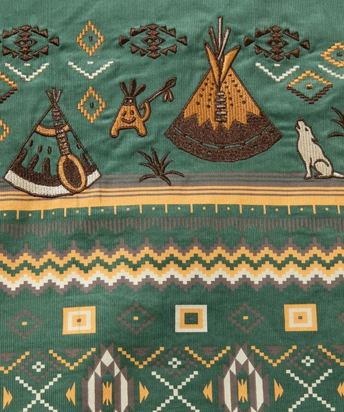 go slow caravan（ゴースローキャラバン）の「コーデュロイ パネル刺繍シャツ（シャツ/ブラウス・メンズ・グリーン/ダークグレー/モカ・LARGE/X-LARGE/MEDIUM）」の15枚目の写真