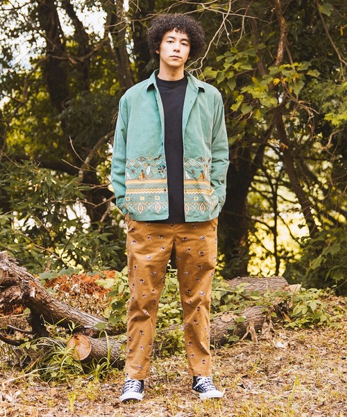 go slow caravan（ゴースローキャラバン）の「コーデュロイ パネル刺繍シャツ（シャツ/ブラウス・メンズ・グリーン/ダークグレー/モカ・LARGE/X-LARGE/MEDIUM）」の18枚目の写真